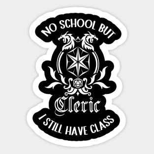 Cleric class schools out roleplaying games Sticker